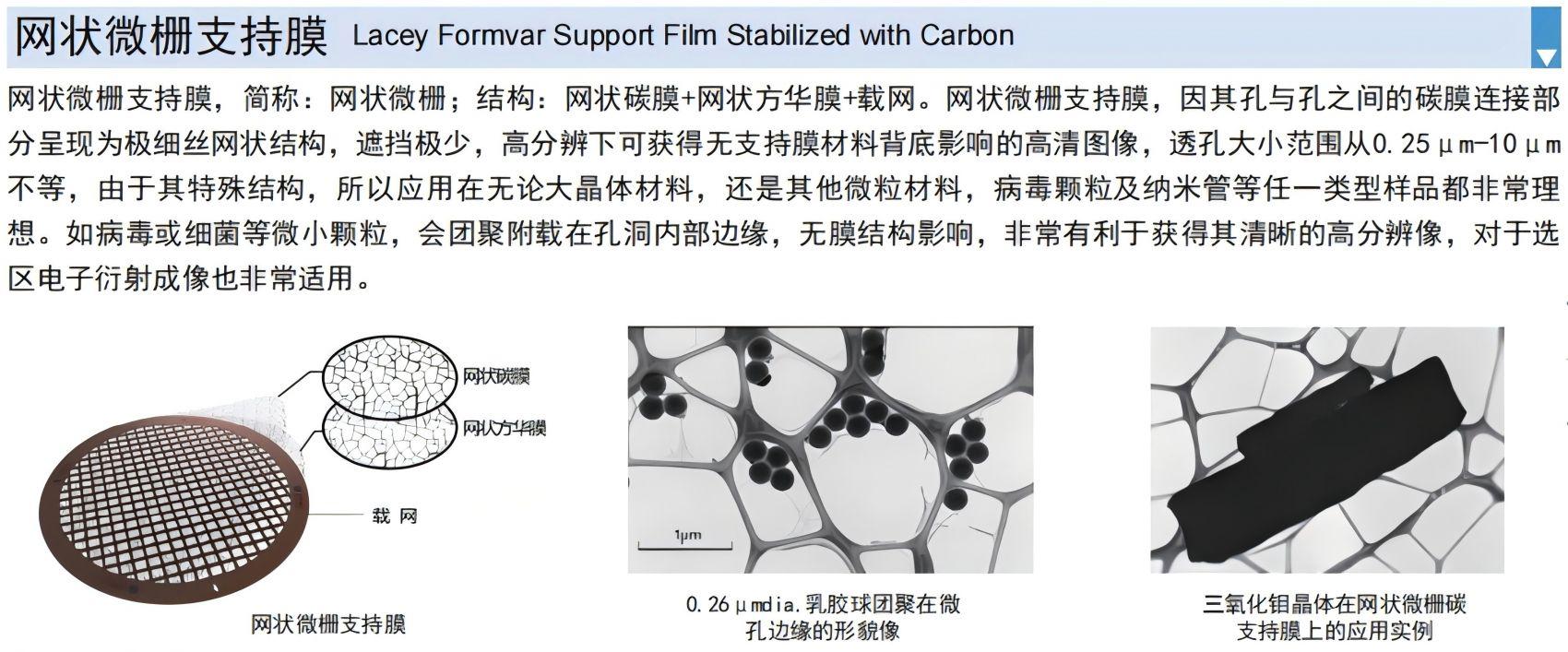 支持膜特性介绍