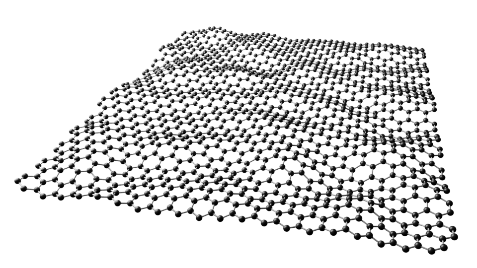 Illustrative structure of a graphene monolayer, CAS 7782-42-5
