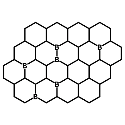 Boron-doped graphene powder chemical structure, CAS 7782-42-5