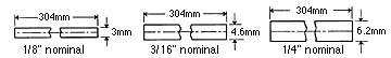 graphite rod sizes