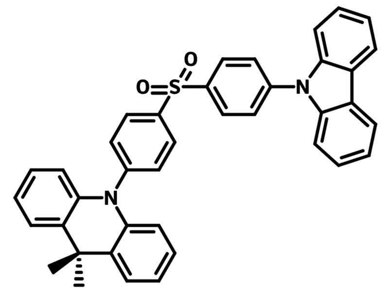 Chemical structure of CzAcSF