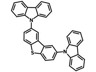 Chemical structure of DCzDBT